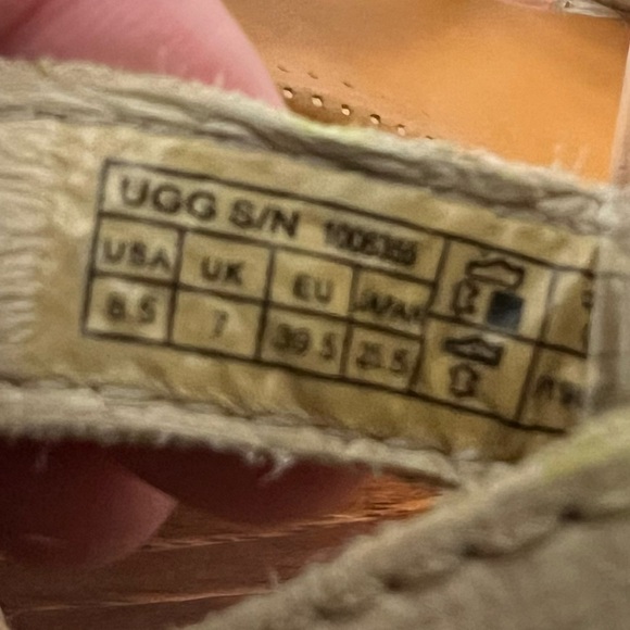 UGG Mairi Espadrille Wedge Buckle Strap Leather Sandal Neutral Boho Comfort 8.5 - Picture 14 of 14